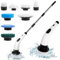 Hqynss Electric Spin Scrubber, Cordless Scrubbing Brush with 8 Brush Heads, Adjustable Handle, Rechargeable Cleaning Brush, USB-C Charging, for Floor, Tile, Bathroom, Kitchen, Shower Tub