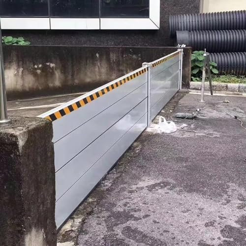 Flood Barrier Garage Door, 40 60 80 CM High Reflective Reusable Flood Control Shield for Door Threshold/Porch/Outside Entrance, Small Commercial Unit Module Design Flood Board, 18KG/M² (Size : 160x80