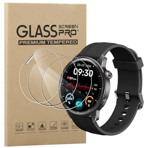 KZIOACSH [3 Pack] Protector de Pantalla para Realme Watch S2, [No Vidrio] Sin Burbujas,TPU Película Cobertura Completa para Realme Watch S2