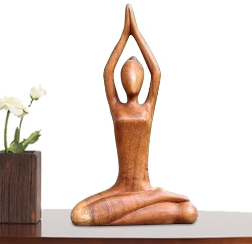 Yoga Statue Statue - Yoga Meditation Statue aus | Deko Statue für Frauen Yoga Statue Garten Meditation für Wohnzimmer Studio Galerie Tischschmuck
