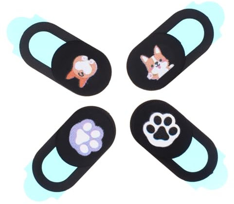 jojofuny Set of Privacy Camera Covers Anti-peeling Protective for Phones Tablets Computers Dog Themed