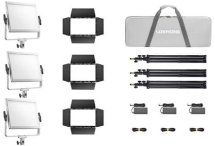 Godox Litemons LP600R RGB LED-Lichtpanel mit hoher Helligkeit und weicher Diffusion für Portrait- und Produktaufnahmen, 3-Licht-Kit (weiß)