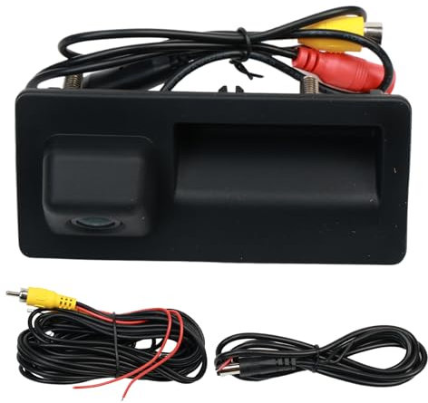 GNXfixt Auto Rückansicht mit Push Button Reverse Camera für Golf Variant S-a-n T-g-n T-u-n T-u-g Yeti Alhambra Rückfahrkamera 5K0980551 5N0827566A 5N0827566J