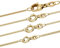 Goldkette Panzerkette 1,1mm 333-585 - 750 Gold oder Silber vergoldet, Länge:45 cm, Material:333 (8 K) Gelbgold
