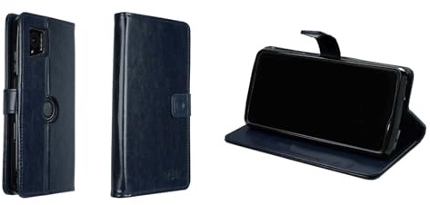 caseroxx Bookstyle-Case für Crosscall Stellar-M6 / M6E, blau | Aufklappbare Buch-Schutzhülle mit Innenfächern und Rundumschutz für den Alltag, aus Kunstleder