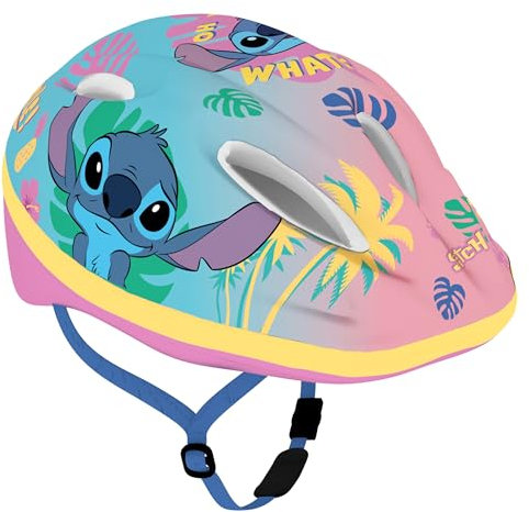 Disney Stitch Kinderfahrradhelm,für Mädchen, bunt, verstellbar 52-56 cm (Mehrfarbig)