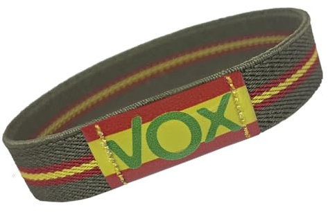 Tiendas LGP - Pulsera elástica, Bandera de España con diseño del emblema de VOX, verde