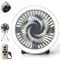 BXOXD Ventilador de camping con LED y mando a distancia, 10400 mAh, ventilador USB recargable con gancho, temporizador, soporte de mesa, ventilador de exterior para camping, pesca, salida de energía