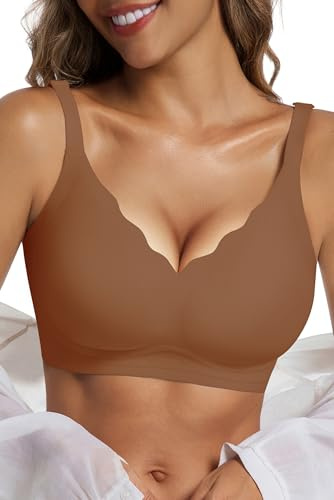 Vtelor Jelly Bras for Women Non Wired Seamless Wireless Push Up Padded Bra