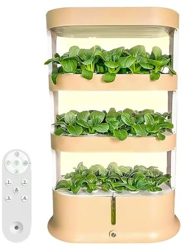 Hydroponics System for Indoor Gardening, 48 Pods Vertical Growing Tower with LED Grow Light, Aquaponics Kits for Herbs, Fruits, and Vegetables