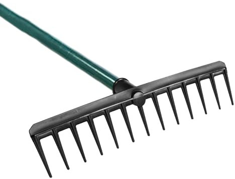 Njidher Rastrello Livellatore,Rastrello Livellatore Per Prato | Attrezzo Multiuso Robusto per Prato, Ghiaia, Giardinaggio, Cortile e Manutenzione