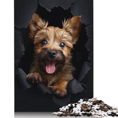 1000 Pieces Norwich Terrier Jigsaw Puzzles Adults Difficulty Puzzles Strengthen Relationships between Family Members 1000pcs (75x50cm)