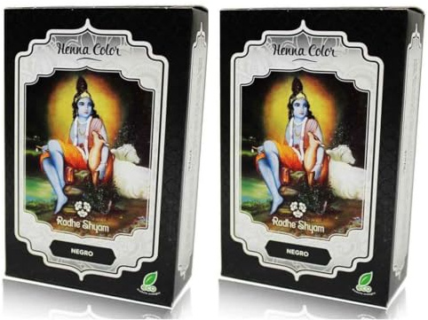 Pack 2 Unidades Henna en Polvo Negro (2x100g) | Tinte Capilar 100% Natural y Vegetal | Cobertura de Canas, Brillo y Fuerza para el Cabello | Coloración Ecológica sin Químicos