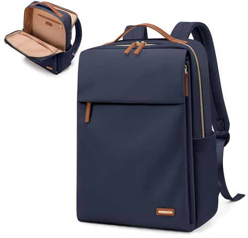 Rucksack Damen Laptop Reise Schulrucksack 15.6 Zoll mit Laptopfach, Wasserdicht Multifunktionaler Lässiger Tagesrucksack, Schultaschen Arbeitstasche Lehrertasche für Uni Büro