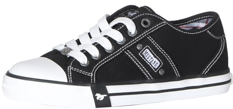MUSTANG Damen Sneaker Schuhe Low-Top Canvas Schnürschuhe sportliche Stoffschuhe