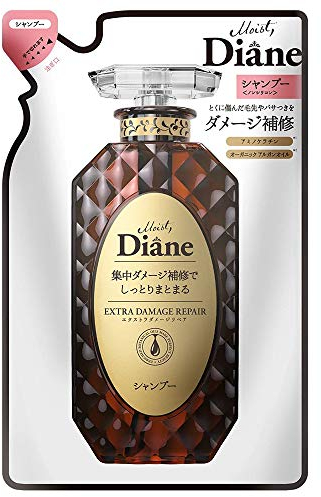 Moist Diane Extra Damage Repair Treatment Refill 330ml - Organic Argan Oil & Amino Keratin (Green Tea Set)