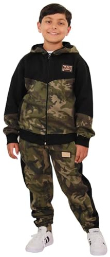 A2Z 4 Kids Filles Camouflage Survêtement Capuche Pantalon - T.S Camo 602 Green 7-8