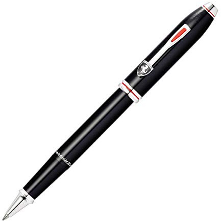 Cross Townsend Ferrari Rollerball Pen (Line Width M, Ink Colour: Black, Includes Premium Gift Box) Black/Varnish