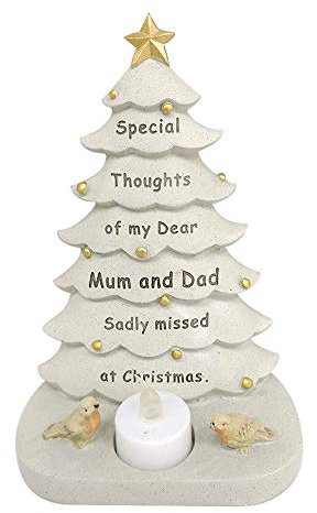 YoL Mum & dad christmas tree with flickering tea light ornament memorial tribute