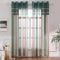 MIULEE Lot de 2 Rideaux Oeillet Voilage Moustiquaire Broderie d'impression de Rayure en Polyester Rideaux de Fenêtre Décoratives pour Salon Chambre Toilettes Rose+ Vert 140x245 CM