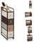 Relaxdays Mueble Modular, 4 Cajones deslizantes, Balda, Cestas Plegables, Cómoda de Tela, 84,5 x 20 x 49,5 cm, Marrón