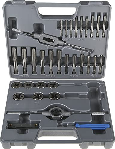 RS PRO HSS Gewindeschneider Satz, 32-teilig Gewindebohrer M3 → M12, Matrizen M3 → M12