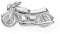JuwelmaLux Einzel-Ohrstecker Silber rhodiniert Motorrad JL32-06-0036