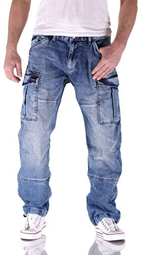 Big Seven Brian Medium Blue Cargo Herren Jeans