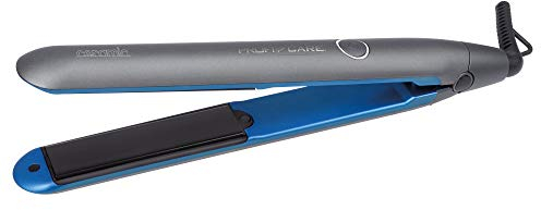 ProfiCare HC 3072 Plancha Pelo Profesional, Placas Cerámicas Turmalina, Distribución Uniforme Temperatura, Tecnología Iónica, Gris/Azul, 35W (330720)