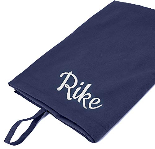 Deitert Mikrofaser-Handtuch mit Wunschtext - 100x150cm, Badetuch mit Bestickung - ideal als & Reisehandtuch & Strandtuch, kompakt, leicht & schnelltrocknend, Navyblau