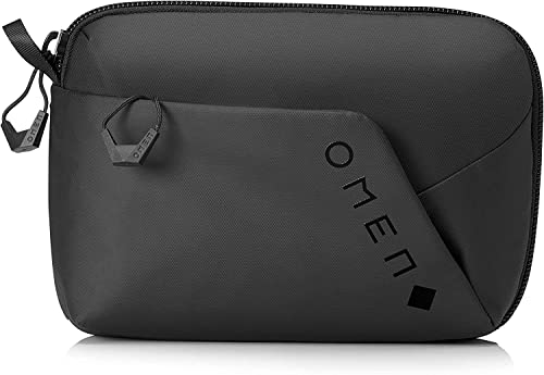 OMEN Transceptor Pouch Zubehörtasche (wasserabweisend, Elektronik Organizer, Kabeltasche, Etui, Zubehör, Schutzhülle, Fronttasche) schwarz, Einheitsgröße
