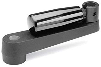 Manivelle en aluminium avec poignée, longueur 100 mm, alésage 12 mm.