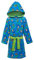Sonic The Hedgehog Morgenmantel für Kinder Sega Game On Fleece Robe Gamer Kapuzen-Bademantel Kinder Gaming Hausmantel, blau / grün, 134