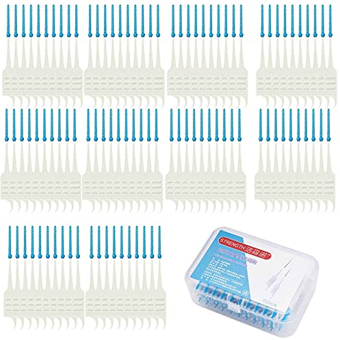 100 PCS Dual-Use Interdental Brushes Silicone Dental Picks Orthodontic Interdental Brush Toothpick Dental Tooth Flossing Dental Brushes Teeth Brush Picks Dental Toothpicks for Braces Oral Cleaning
