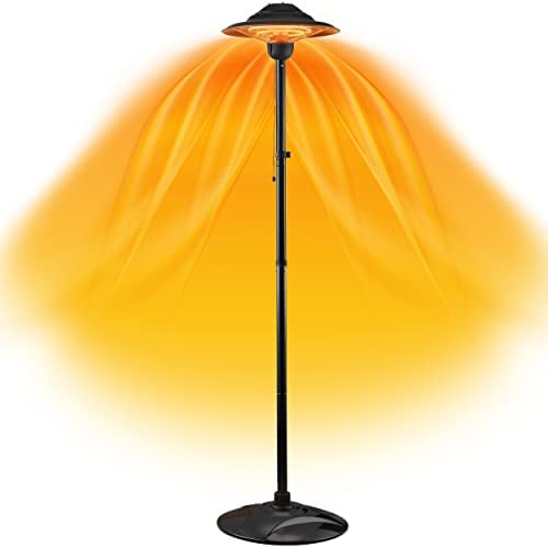 DONYER POWER Halogen tubes Heater Electric Patio Heater Garden Heating Waterproof Outdoor&Indoor Free Standing