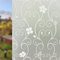 DIFIT Fensterfolie Blickdicht Sichtschutzfolie Fenster Blumenmuster 30x120cm, Milchglasfolie Selbstklebend Fenster Statisch Haftend Dekoration Anti UV Klebefolie Fensters für Zuhause, Weiße Blume