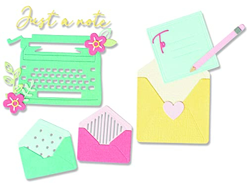 Sizzix Thinlits Stanzform-Set 16PK You've Got Mail von Olivia Rose, 665820, Papier Kunststoff, multicolor, One Size