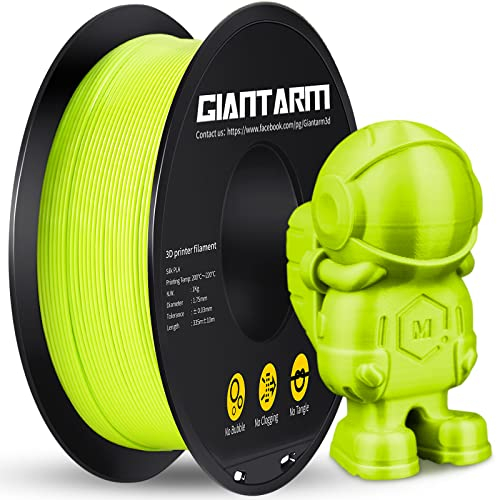 GIANTARM PLA Filament 1.75mm,3D Drucker Filament PLA 1kg,MaBgenauigkeit +/- 0,02mm,3D-Druckmaterialien,PLA Grün Apfelgrün