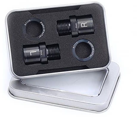 DONGKER Fahrrad Pedal Extender,1 Paar Titanlegierung Pedaladapter Spacer,Rostfrei Pedal Spacer Adapter für 9/16 Zoll Gewindepedale Fahrrad Rennrad Bike MTB