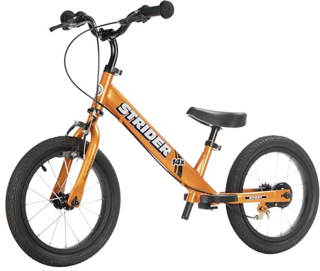 Strider 14 x – Balance-Fahrrad für Kinder von 3 bis 6 Jahren – geeignete Griffe, gepolsterter Sattel, Fußstütze und Reifen für alle Zwecke – einfache Montage
