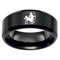 PAMTIER Herren Sternzeichen Ring Schwarz 8mm Ehering Horoskop Tierkreiszeichen Einfach Schütze Größe 57