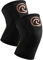 Rehband Rodillera Vendaje Fuerza Sport, Rodillera para Cross Fit & Entrenamiento Pesado Fabricada en Neopreno de 5 mm, Unisex, Color:Cobre/Negro - 1 Par, Talla:XS