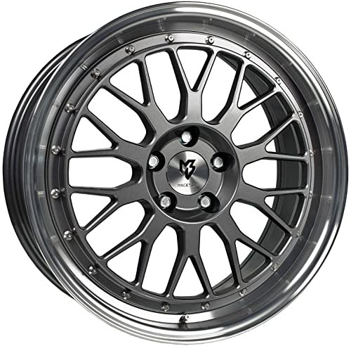 MB Design Felge LV1 7.0Jx17 ET38 5x100 Glanzgrau poliert kompatibel mit VW Corrado Fox Polo Taigo T-Cross