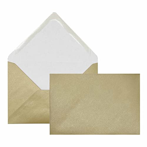 Edition Seidel Premium 50 Briefumschläge Farbe gold Umschläge Kuvert farbig Format ähnlich B6 12,0 x 17,5 cm 80 g/m² (Gold, 50 Stück)