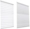 HSYLYM Day and Night Exquisite Office Shades Double Fabric Dust Proof Blackout Zebra Window Roller Blinds (Width 120cm x Length 150cm,White)