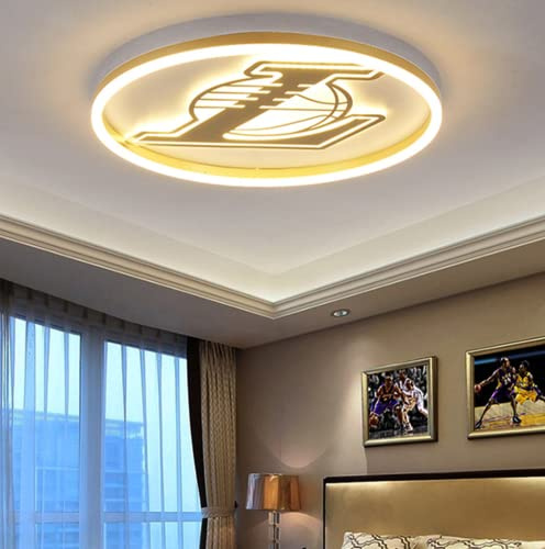 SXYSXYSXY Deckenleuchte Kinder LED-dimmbare Fernbedienung, Modern Karikatur Basketball Schlafzimmerlampe Deckenlampe zum Kind Junge Mädel Wohnzimmer Licht für Basketball,50cm