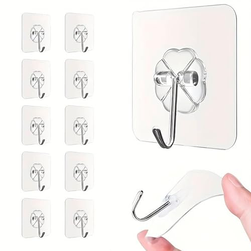 Varniami Ganchos Adhesivos Pared (10 Piezas) o (30 piezas) de Alta Resistencia, Fáciles de Colocar y Retirar sin Dejar Rastros en Superficies, perfecto para no taladrar, soporta hasta 5 kg