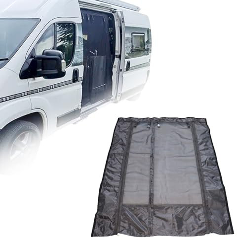 Van Bug Screen, Van Accessories for Mercedes Sprinter Vans and Other Campervans, Bug Mesh Mosquito Net Screen for Sliding Side Door,Van Life Essentials, Magnetic Closure (71 in X 52 in)