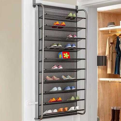 Eumatenova schuhorganizer,10-Tier schuhregal tür hängend, stabile hängende Metall-Schuhregal