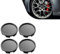 Fonyiunce 4 Pièces Cache Moyeu, Cache Moyeu 58 mm (ID 55 mm), Plastique ABS Cache-Moyeu, Jantes Enjoliveurs Accessoires pour Voitures, Bouchon de Jante, Audi et Autres Modèles (Noir Brillant)